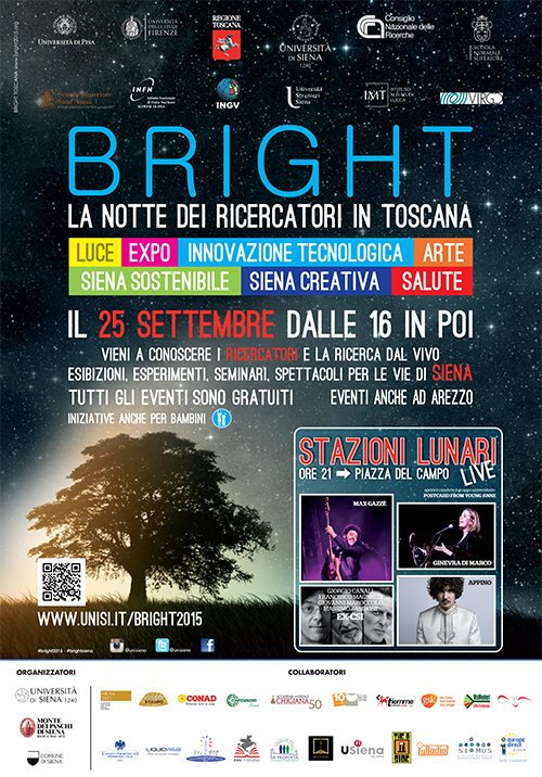 Manifesto Bright 2015 - La notte dei ricercatori a Siena