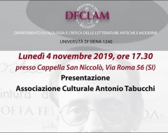 Presentazione dell'associazione culturale "Antonio Tabucchi" Presentazione dell'associazione culturale "Antonio Tabucchi"
