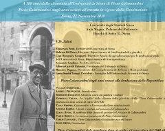 A 100 anni dalla chiamata all’Università di Siena di Piero Calamandrei