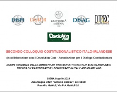 Secondo colloquio costituzionalistico italo-irlandese Secondo colloquio costituzionalistico italo-irlandese