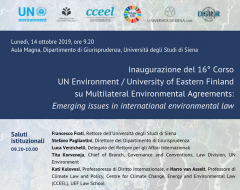 Inaugurazione 16° Corso ONU su Accordi Multilaterali Ambientali