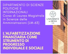 12 ottobre - L'alfebetizzazione finanziaria come strumento di progresso individuale e sociale