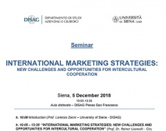 Seminario "International Marketing Strategies" Seminario "International Marketing Strategies"