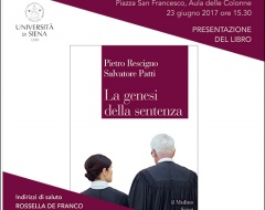 Presentazione del libro "La genesi della sentenza" 