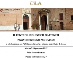 Il Centro linguistico di Ateneo presenta i suoi servizi agli studenti