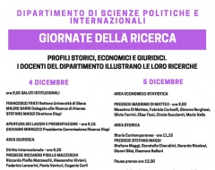 Giornate della ricerca al dipartimento di Scienze politiche e internazionali