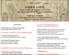 Convegno "Global Latin, testi latini d’America e d’Asia fra Medioevo e prima età moderna" Convegno "Global Latin, testi latini d’America e d’Asia fra Medioevo e prima età moderna"