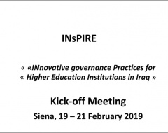 Kick-off Meeting progetto "InsPire" Kick-off Meeting progetto "InsPire"