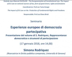 Seminario "Esperienze europee di democrazia partecipativa"