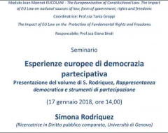 Seminario "Esperienze europee di democrazia partecipativa"