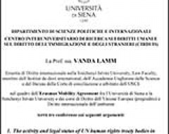  conferenze professoressa Vanda Lamm