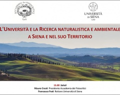 Convegno "L'università e la ricerca naturalistica Convegno "L'università e la ricerca naturalistica