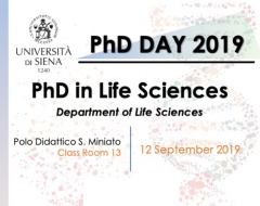 Dottorato di ricerca in Scienze della Vita 2019 Dottorato di ricerca in Scienze della Vita 2019