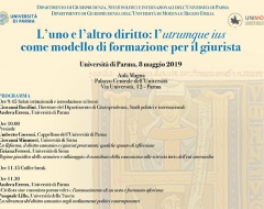 convegno "L'uno e l'altro diritto: l'utrumque ius come modello di formazione per il giurista"