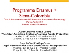 Programma Erasmus + Siena-Colombia