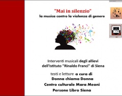 "Mai in silenzio". La musica contro la violenza di genere "Mai in silenzio". La musica contro la violenza di genere