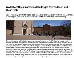 Workshop "Open Innovation Challenges for FoodTech and CleanTech"