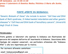 Porte aperte in Biobanca Porte aperte in Biobanca