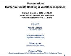 Presentazione Master in Private Banking & Wealth Management Presentazione Master in Private Banking & Wealth Management