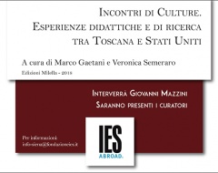 Presentazione del volume "Incontri di culture" Presentazione del volume "Incontri di culture"