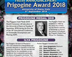 Prigogine Medal 2018
