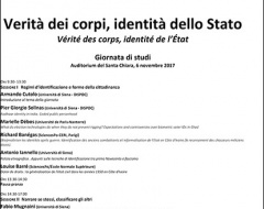 Giornata di studi "Verità dei corpi, identità dello Stato"