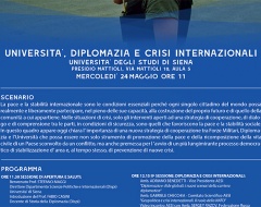 "Università, diplomazia e crisi internazionali"