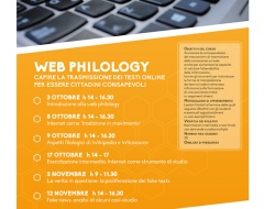 Ciclo di lezioni “Web Philology” Ciclo di lezioni “Web Philology”