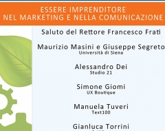 "Essere imprenditore nel marketing e nella comunicazione" "Essere imprenditore nel marketing e nella comunicazione"
