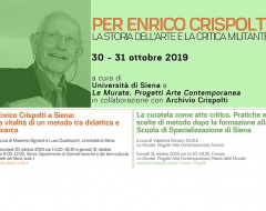 "Per Enrico Crispolti. La storia dell’arte e la critica militante" "Per Enrico Crispolti. La storia dell’arte e la critica militante"