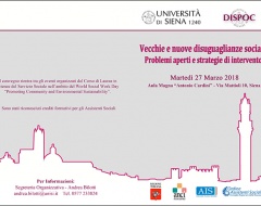 Convegno "Vecchie e nuove disuguaglianze sociali"