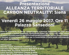 Presentazione alleanza territoriale "Carbon neutrality"