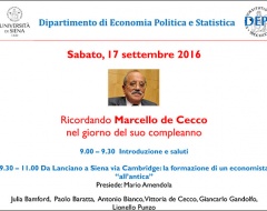Ricordando Marcello de Cecco nel giorno del suo compleanno