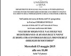 Conferenza "Flussi di migranti e naufragi nel Mediterraneo"