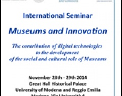 locandina "Museums and Innovation"