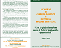 corso di Cultura politica e dottrina sociale cristiana