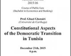 seminario "Constitutional Aspects of the Democratic Transition in Tunisia"