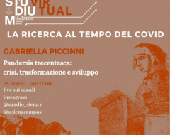 "Pandemia trecentesca: crisi, trasformazione e sviluppo". "Pandemia trecentesca: crisi, trasformazione e sviluppo".