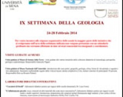 IX settimana della geologia