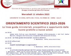 Giornata di formazione sull'orientamento scientifico 2023-2026