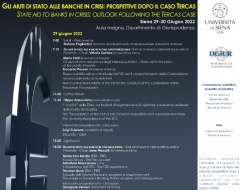 onvegno “Gli aiuti di stato alle banche in crisi: prospettive dopo il caso Tercas” onvegno “Gli aiuti di stato alle banche in crisi: prospettive dopo il caso Tercas”