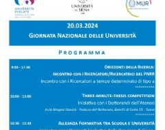 Giornata Nazionale delle Università Giornata Nazionale delle Università