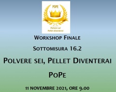 Workshop Sottomisura 16.2 "Polvere sei, pellet diventerai" Workshop Sottomisura 16.2 "Polvere sei, pellet diventerai"