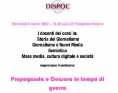 Seminario “Propaganda e censura in tempo di guerra" Seminario “Propaganda e censura in tempo di guerra"