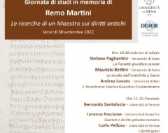 Giornata di studi in memoria di Remo Martini