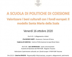 A scuola di politiche di coesione. Valorizzare i beni culturali con i fondi europei A scuola di politiche di coesione. Valorizzare i beni culturali con i fondi europei