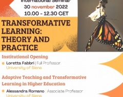 Seminario internazionale "Transformative Learning: Theory and Practice" Seminario internazionale "Transformative Learning: Theory and Practice"
