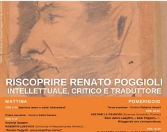 Giornata di studi su Renato Poggioli Giornata di studi su Renato Poggioli