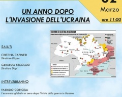 Seminario "Un anno dopo l'invasione dell'Ucraina" Seminario "Un anno dopo l'invasione dell'Ucraina"