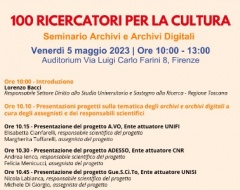 100 ricercatori per la cultura 100 ricercatori per la cultura